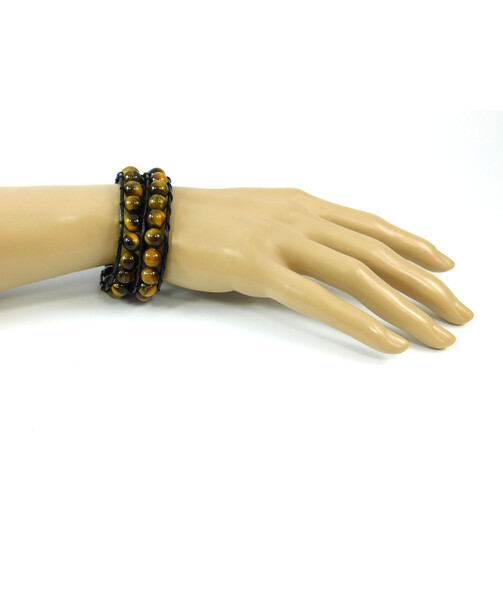 Exclusive double bracelet "Chan Lu" Tiger's eye