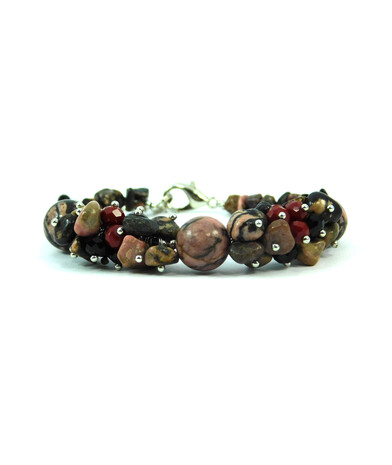 Exclusive bracelet "Jennifer" Rhodonite