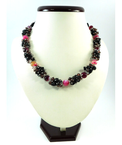 Exclusive necklace "Mystery Garden" Agate ("Colors" Collection)