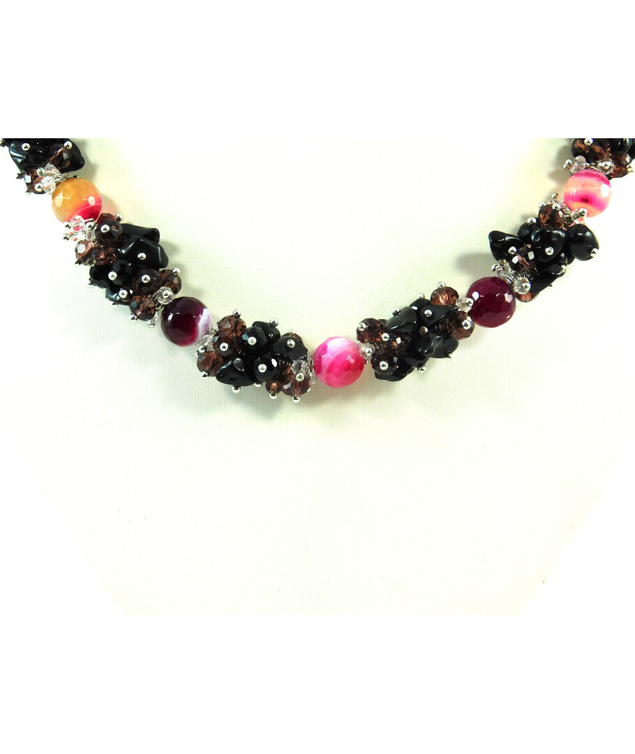 Exclusive necklace "Mystery Garden" Agate ("Colors" Collection)