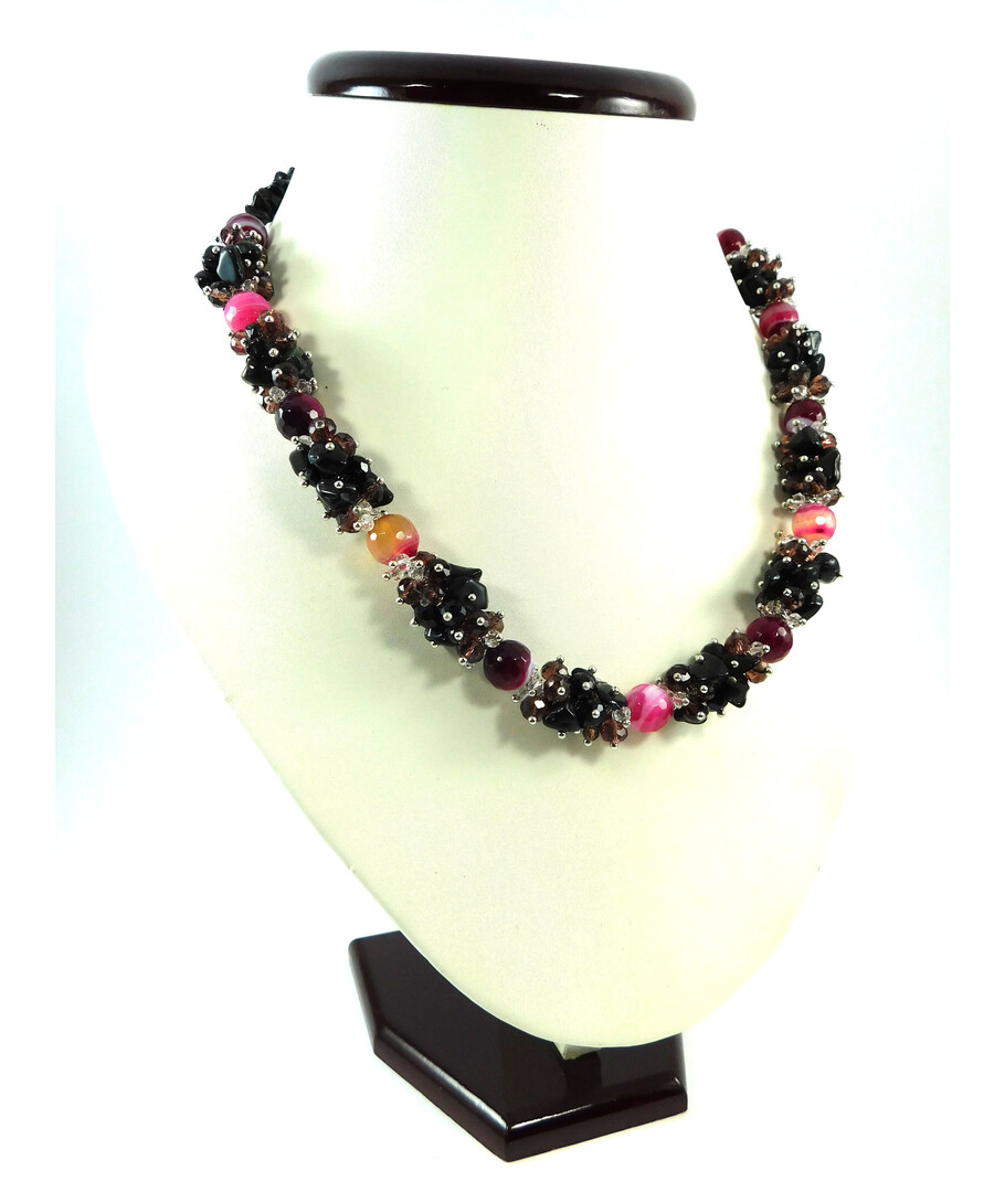 Exclusive necklace "Mystery Garden" Agate ("Colors" Collection)