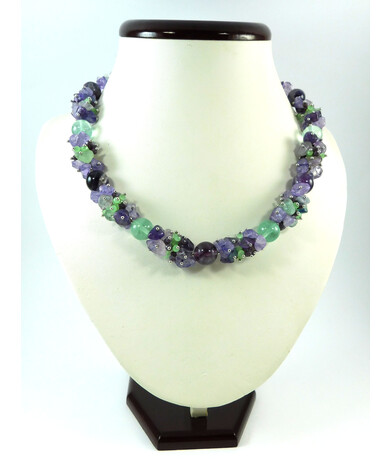 Exclusive necklace "Fluoria" Fluorite ("Colors" Collection)