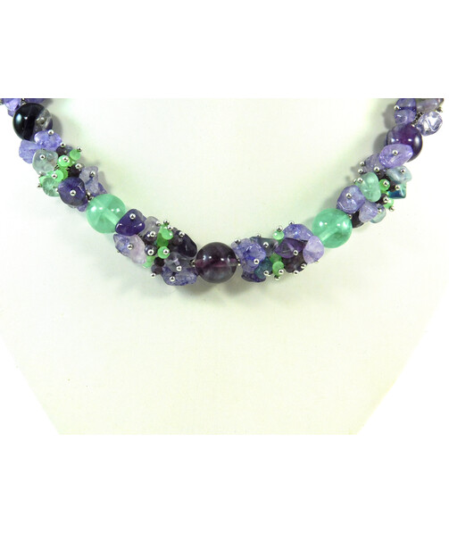 Exclusive necklace "Fluoria" Fluorite ("Colors" Collection)