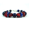 Exclusive bracelet &quot;Camelot&quot;, lapis lazuli, coral