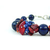 Exclusive bracelet &quot;Camelot&quot;, lapis lazuli, coral