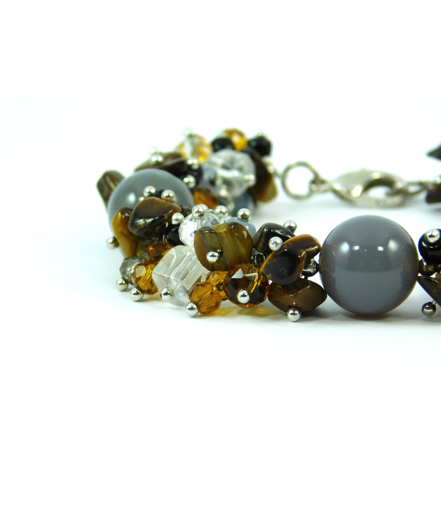 Exclusive bracelet "Morning Mist", Agate