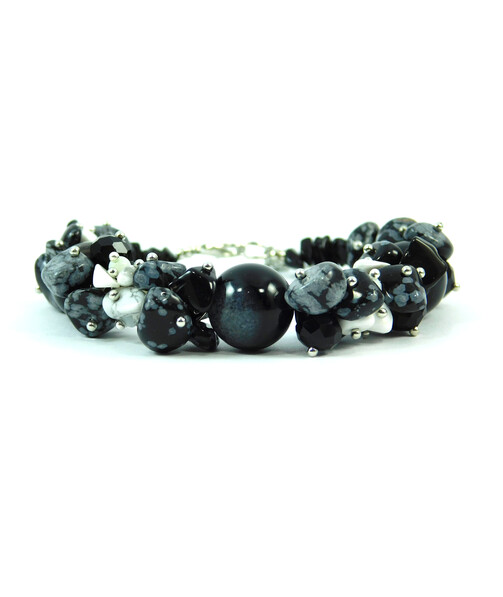 Exclusive bracelet "Evening Duet", Agate