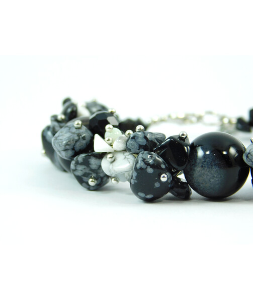 Exclusive bracelet "Evening Duet", Agate