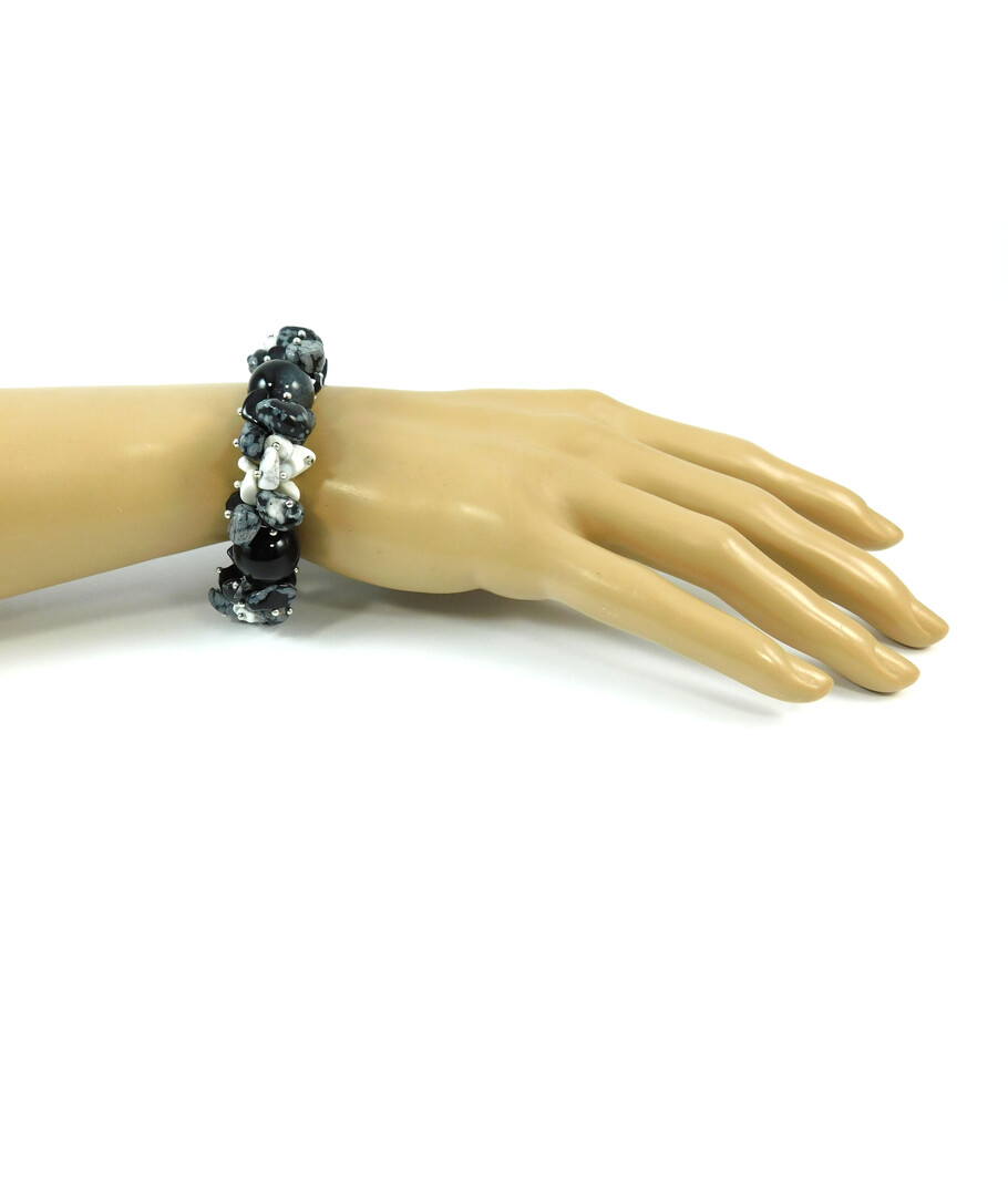 Exclusive bracelet "Evening Duet", Agate