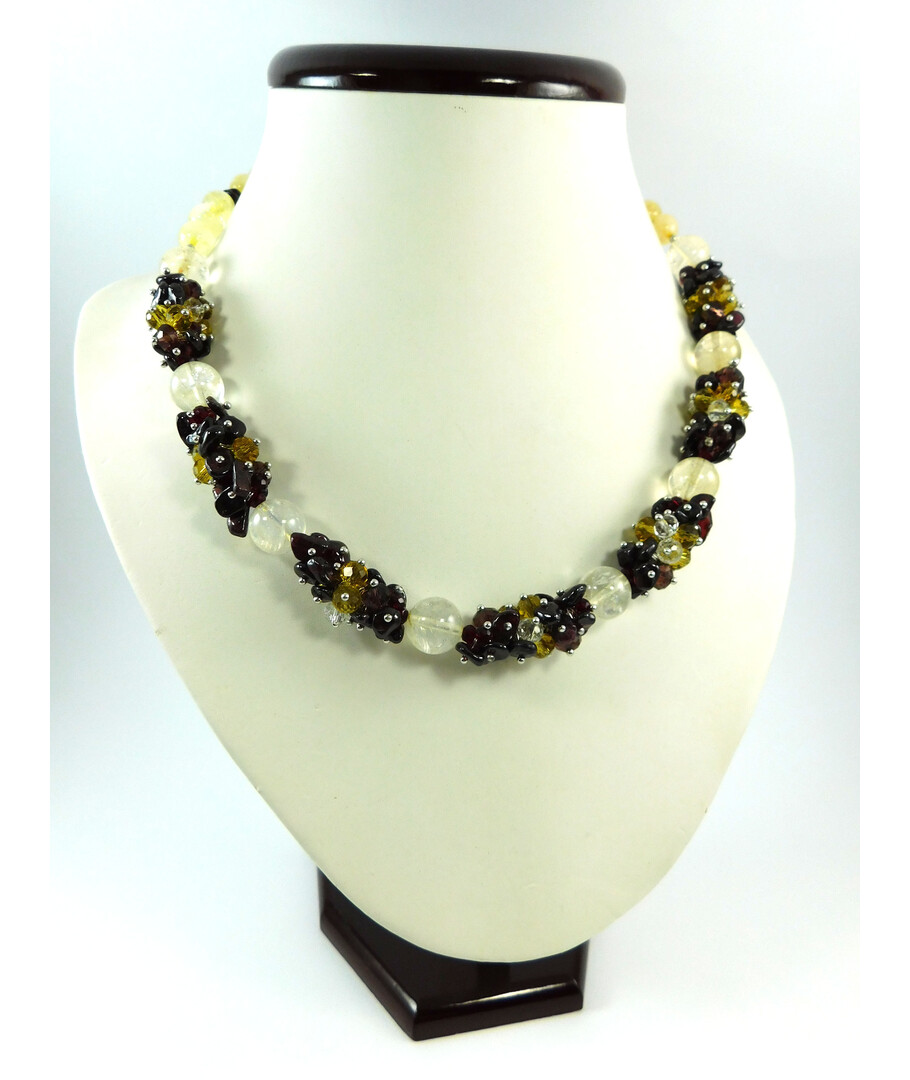 Exclusive necklace "Crystal Heart" Citrine ("Colors" Collection)