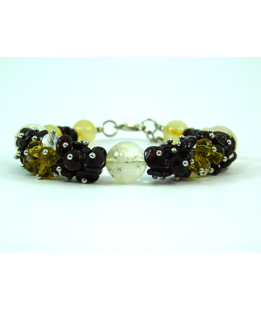 Exclusive bracelet "Crystal heart" Citrine