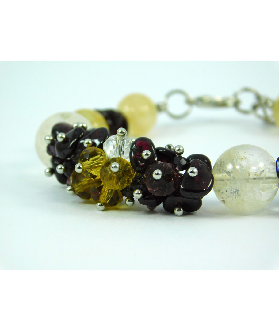 Exclusive bracelet "Crystal heart" Citrine