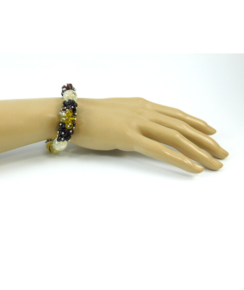 Exclusive bracelet "Crystal heart" Citrine