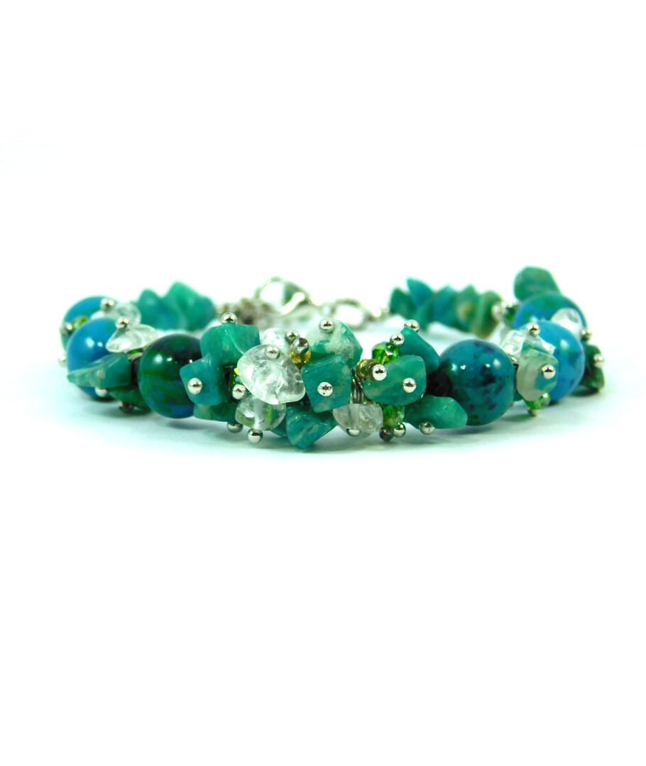 Exclusive bracelet "Green edge" Chrysokola