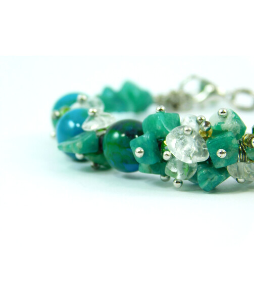 Exclusive bracelet "Green edge" Chrysokola