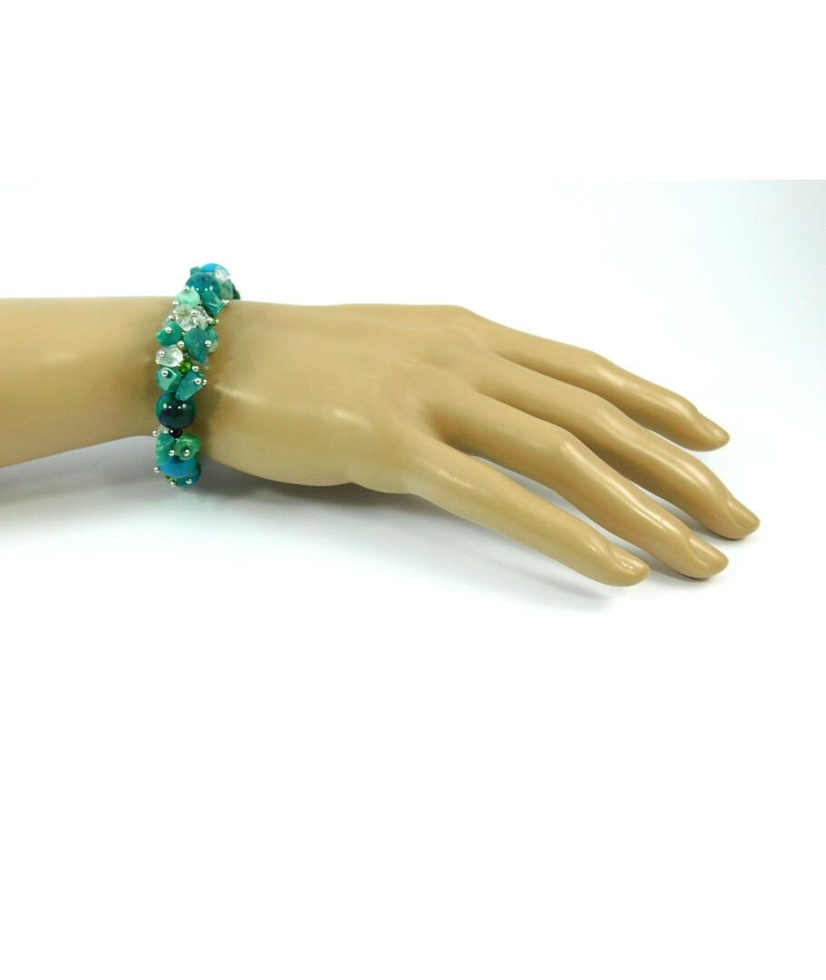 Exclusive bracelet "Green edge" Chrysokola