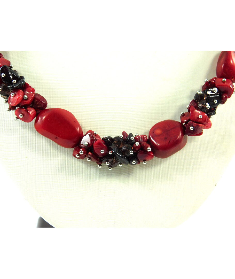 Exclusive necklace "Coral Night" Coral (Colors Collection)