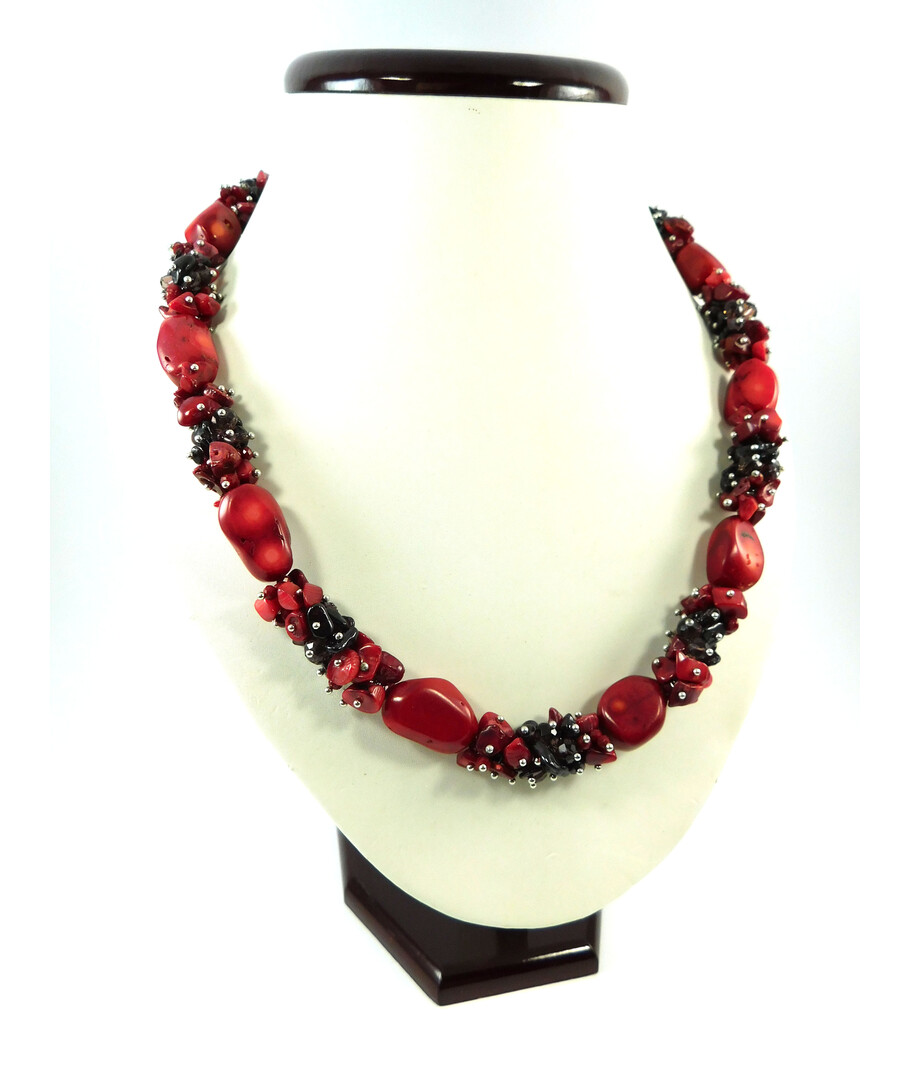 Exclusive necklace "Coral Night" Coral (Colors Collection)