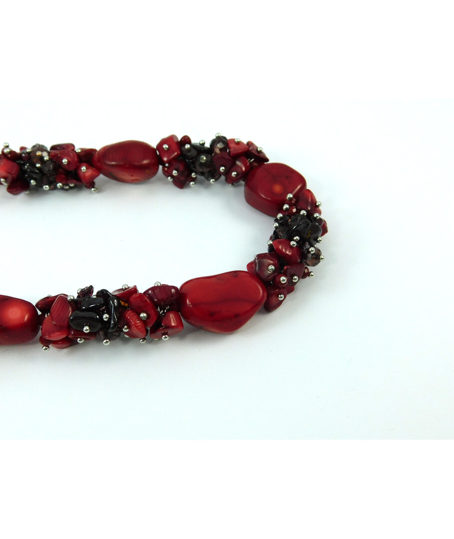 Exclusive necklace "Coral Night" Coral (Colors Collection)