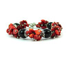 Exclusive bracelet &quot;Rushnychok&quot; Agate, Coral