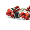 Exclusive bracelet &quot;Rushnychok&quot; Agate, Coral