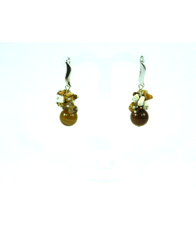 Exclusive earrings "Sandstorms" Agate