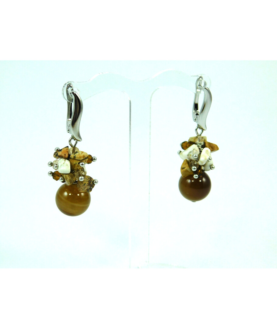 Exclusive earrings "Sandstorms" Agate