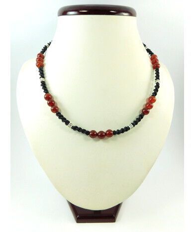 Exclusive men's necklace "Legionaire" carnelian