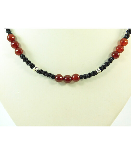 Exclusive men's necklace "Legionaire" carnelian