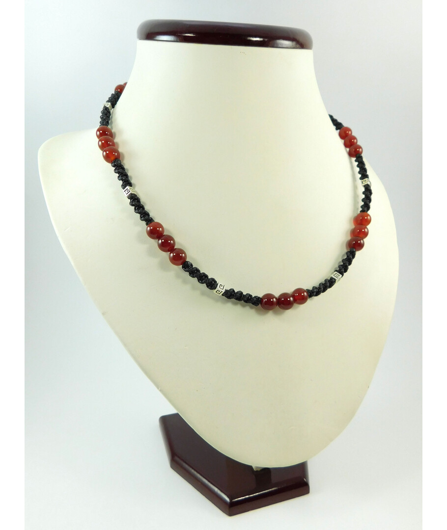 Exclusive men's necklace "Legionaire" carnelian