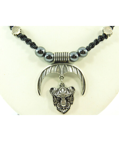 Exclusive men's necklace "Leopard" Hematite