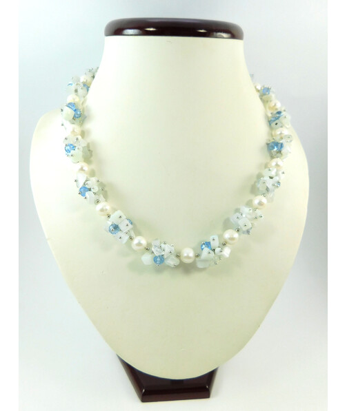 Exclusive necklace "Blue Dew" Pearls ("Colors" Collection)