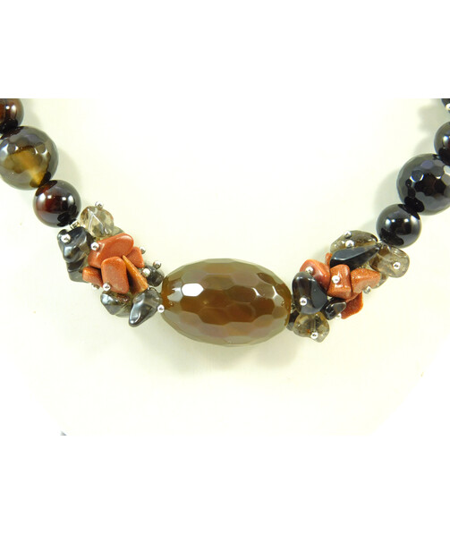 Exclusive necklace "Bronx" Carnelian ("Colors" Collection)