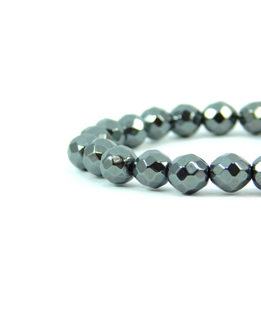 Hematite faceted bracelet