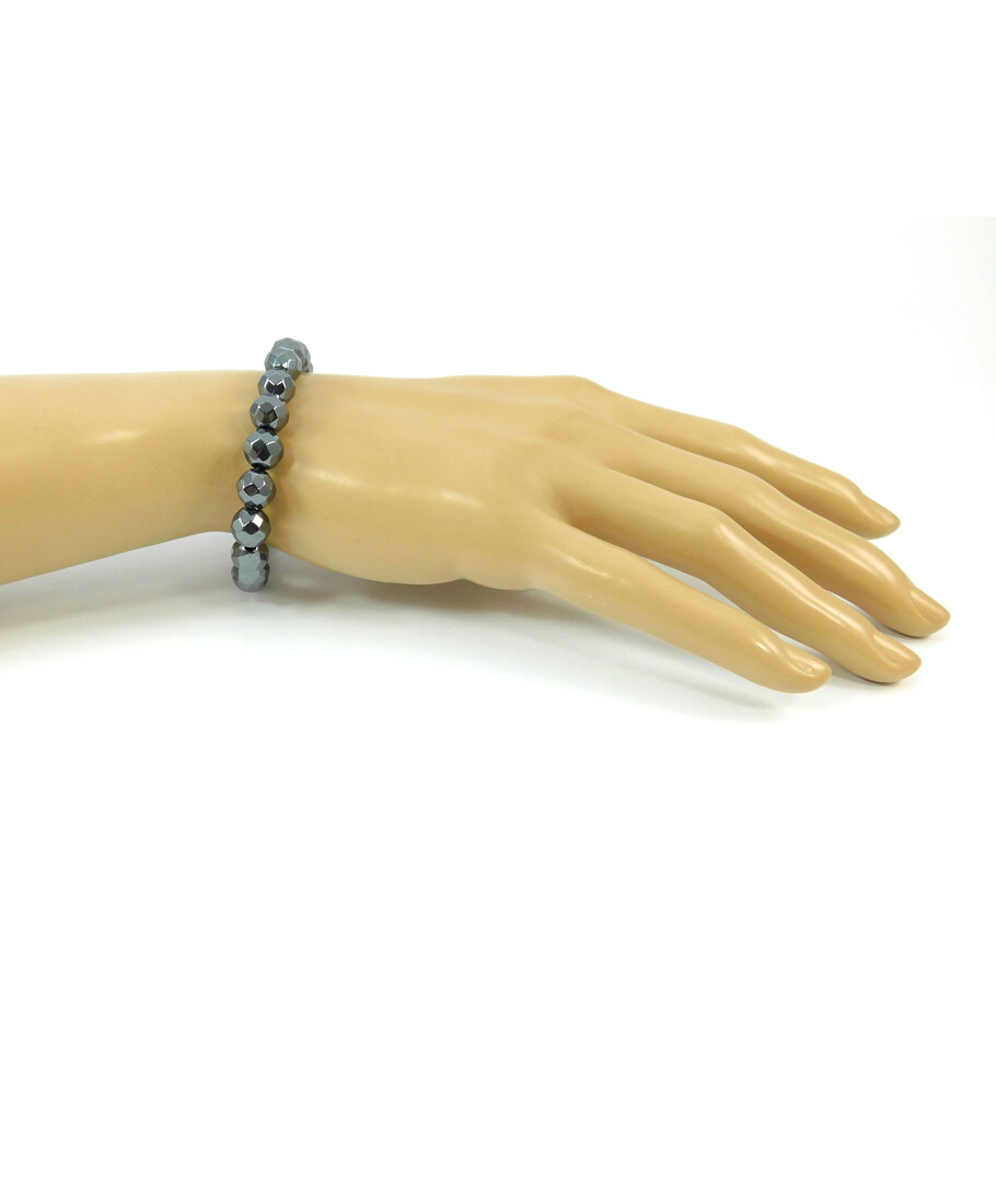 Hematite faceted bracelet