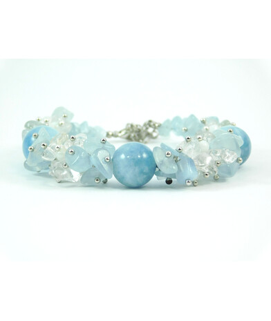 Exclusive bracelet "Frozen Frost" Aquamarine