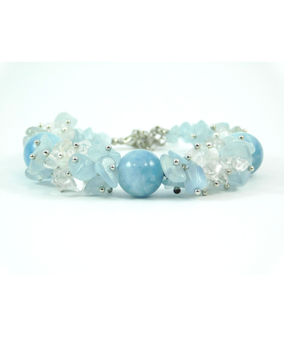 Exclusive bracelet "Frozen Frost" Aquamarine