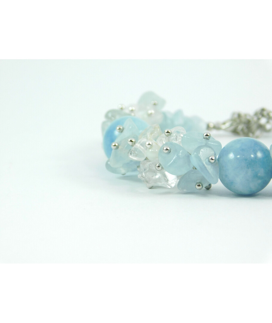 Exclusive bracelet "Frozen Frost" Aquamarine