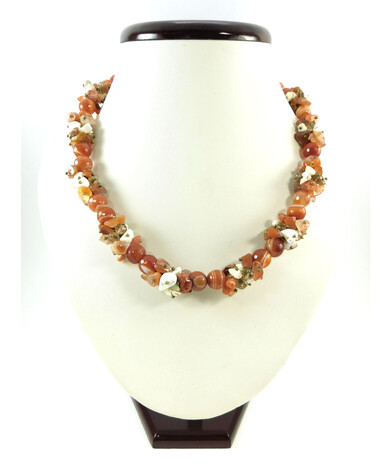 Exclusive necklace "Rosie" Carnelian (Collection "Colors")