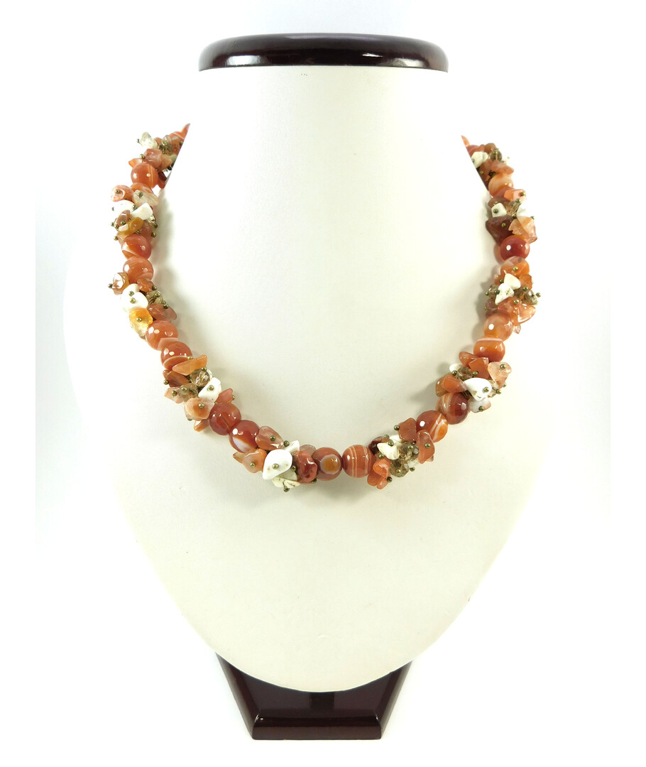 Exclusive necklace "Rosie" Carnelian (Collection "Colors")