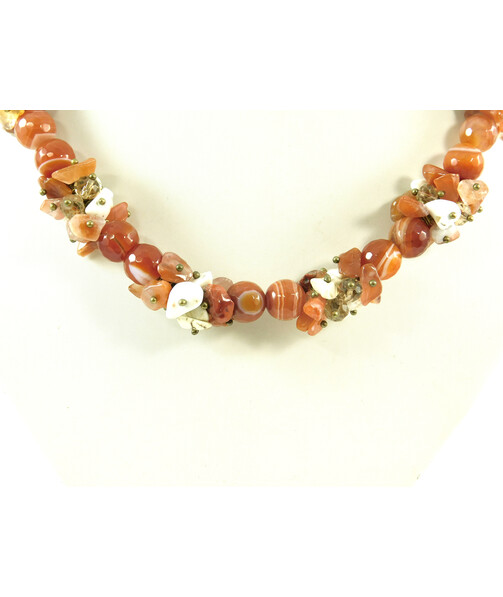 Exclusive necklace "Rosie" Carnelian (Collection "Colors")