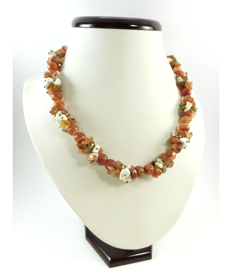 Exclusive necklace "Rosie" Carnelian (Collection "Colors")