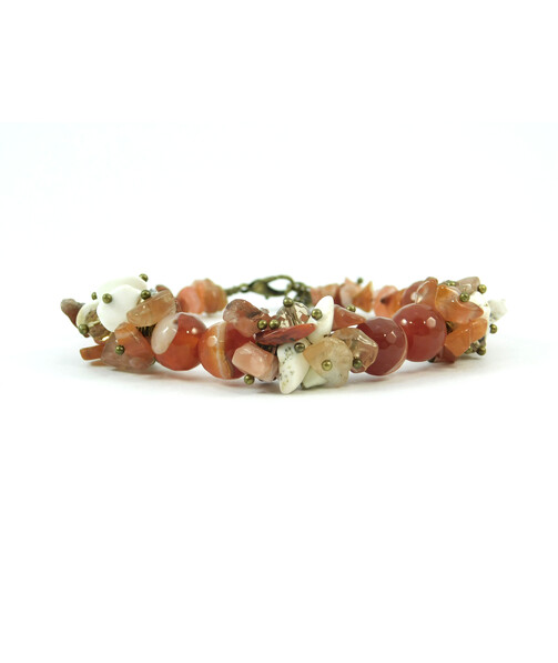 Exclusive bracelet "Rosie" carnelian