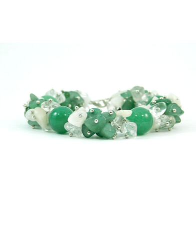 Exclusive bracelet "Early snowdrop" Jade