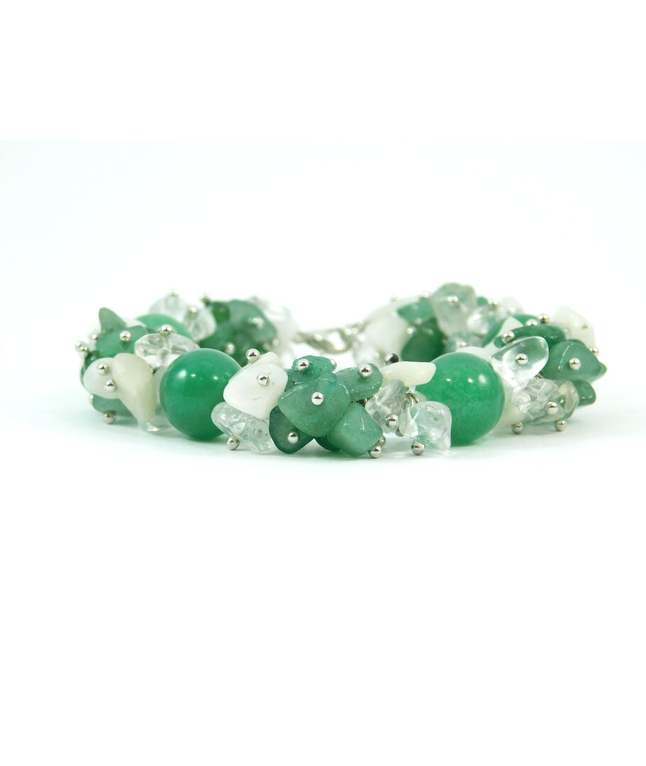 Exclusive bracelet "Early snowdrop" Jade