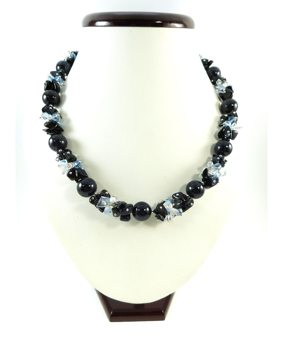 Exclusive necklace "Winter Night" Aventurine