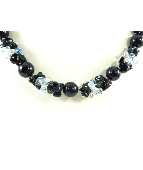 Exclusive necklace "Winter Night" Aventurine