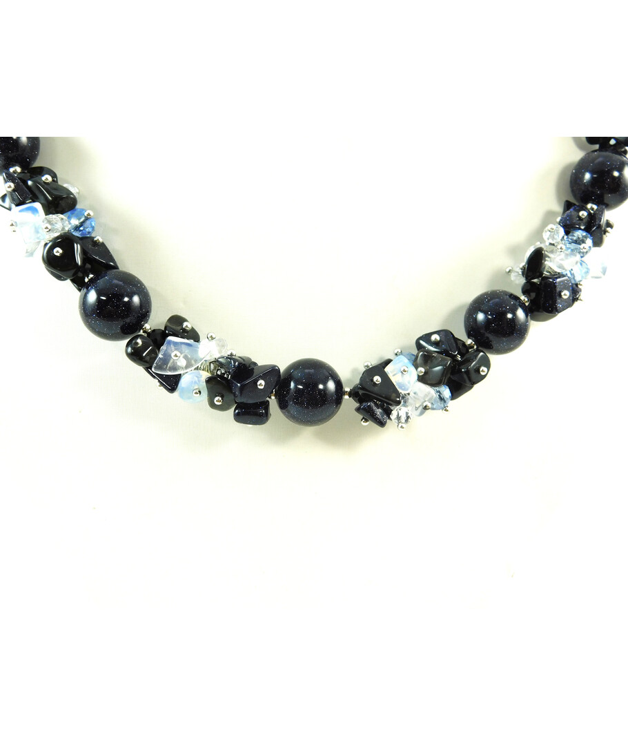 Exclusive necklace "Winter Night" Aventurine