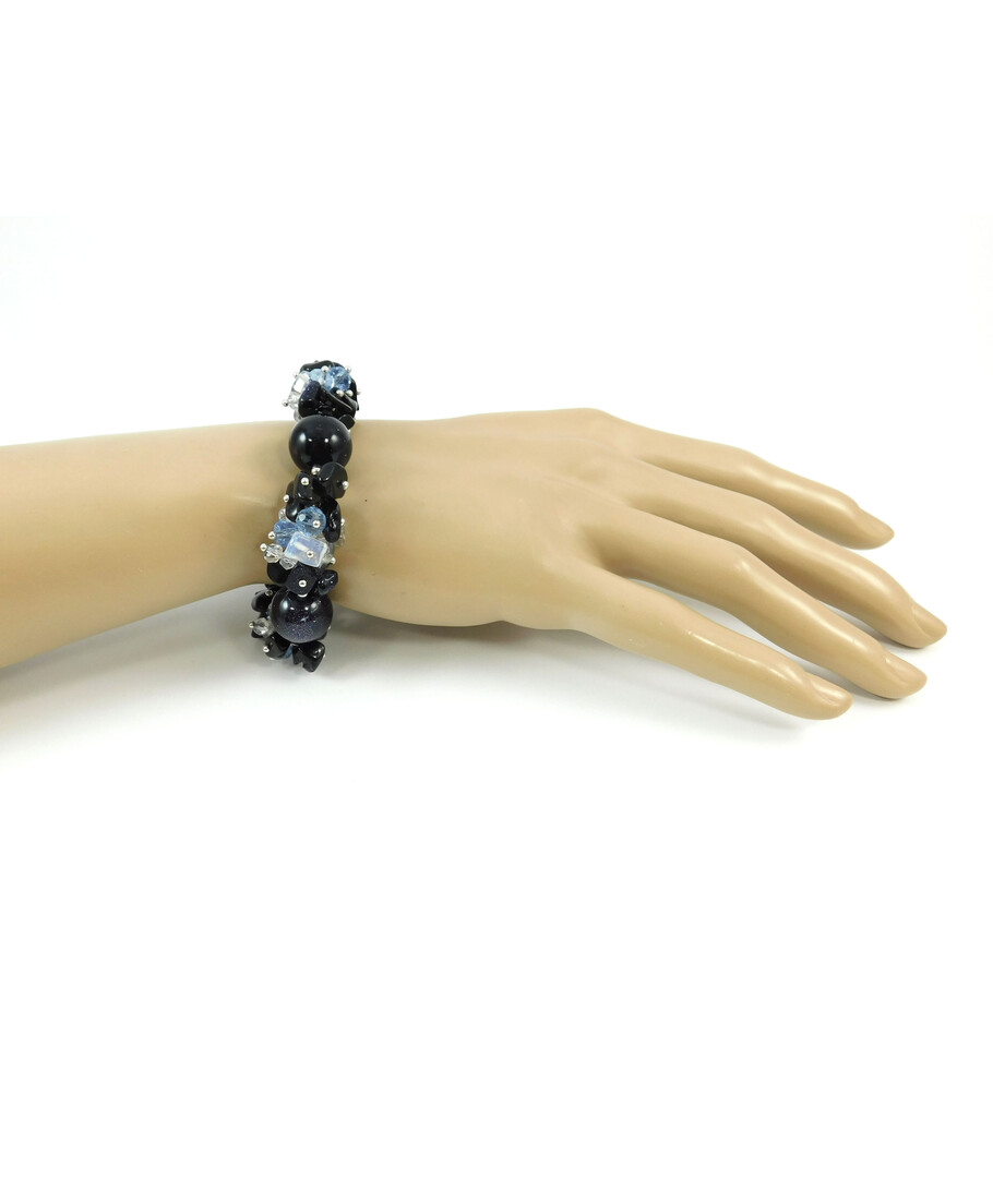 Exclusive bracelet "Winter Night", Aventurine, Moonstone