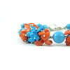 Exclusive bracelet &quot;Cornflower Field&quot; Turquoise, Coral